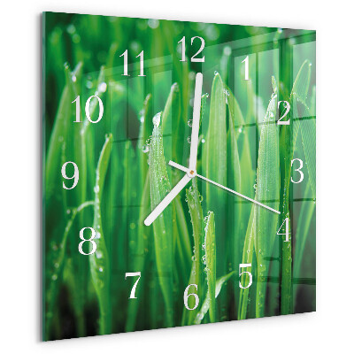 Orologio quadrato Erba verde