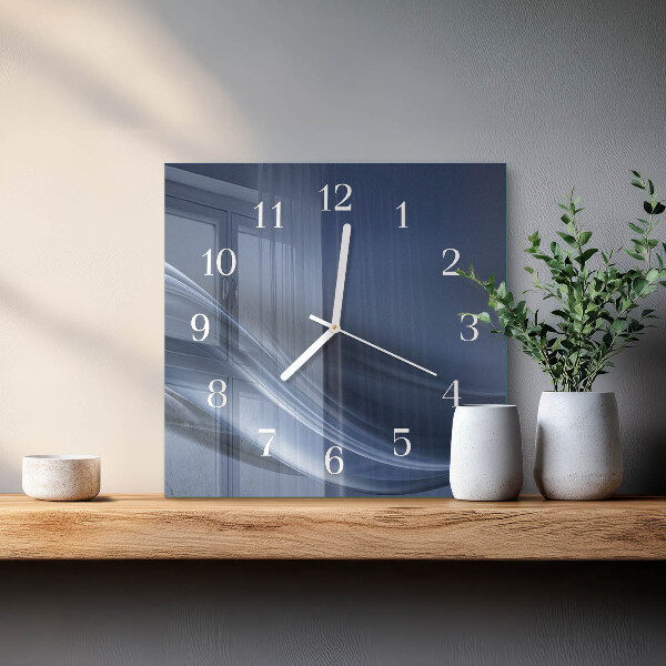 Orologio quadrato Onde blu