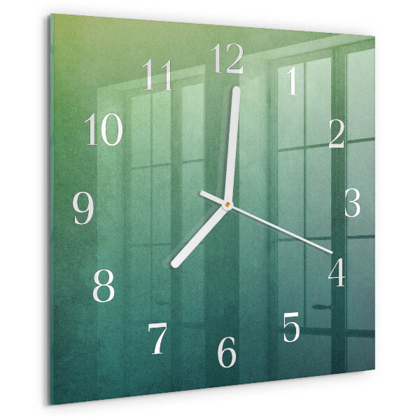 Orologio quadrato sfumatura verde