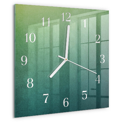 Orologio quadrato sfumatura verde