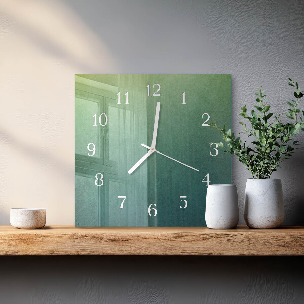 Orologio quadrato sfumatura verde