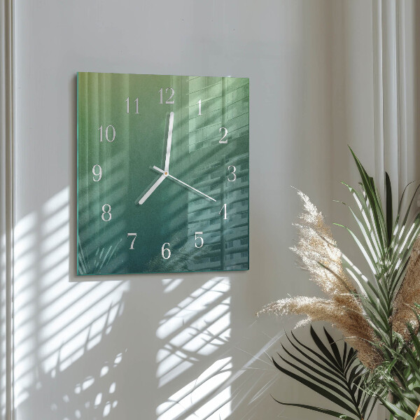 Orologio quadrato sfumatura verde