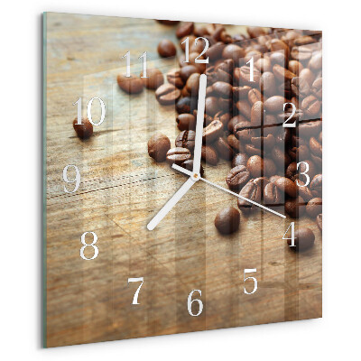 Orologio quadrato chicchi di caffè