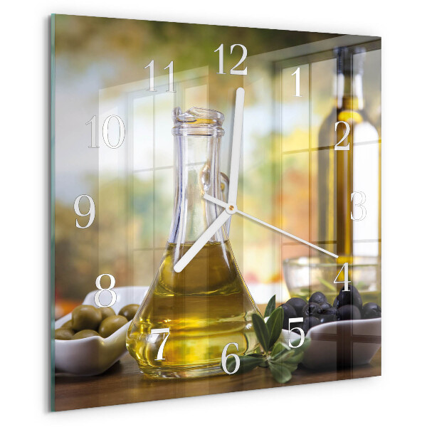 Orologio quadrato olio d'oliva