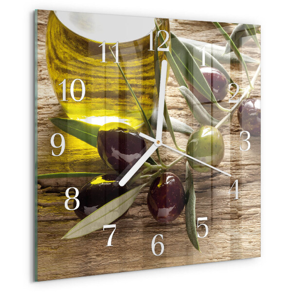Orologio quadrato olio d'oliva