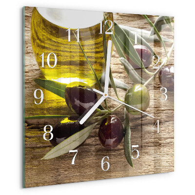 Orologio quadrato olio d'oliva