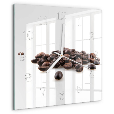 Orologio quadrato chicchi di caffè