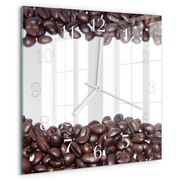Orologio quadrato chicchi di caffè