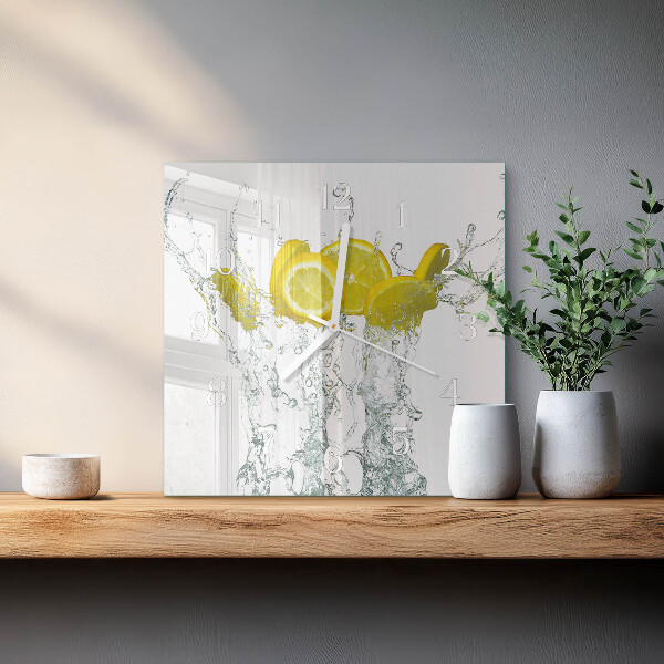 Orologio quadrato Acqua con limone