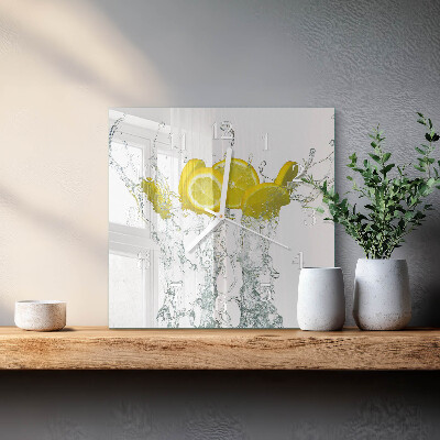 Orologio quadrato Acqua con limone