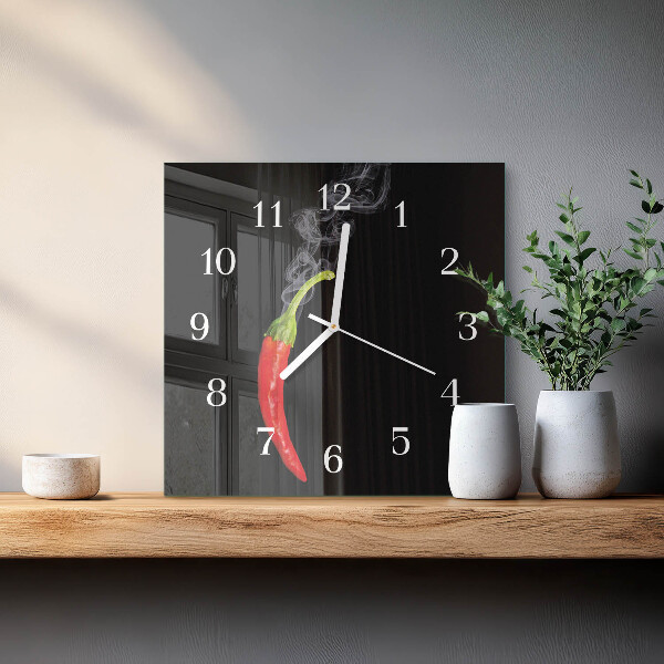 Orologio quadrato peperoncino