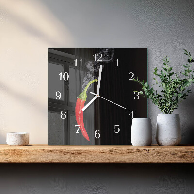 Orologio quadrato peperoncino