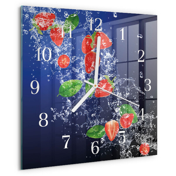 Orologio quadrato Fragole