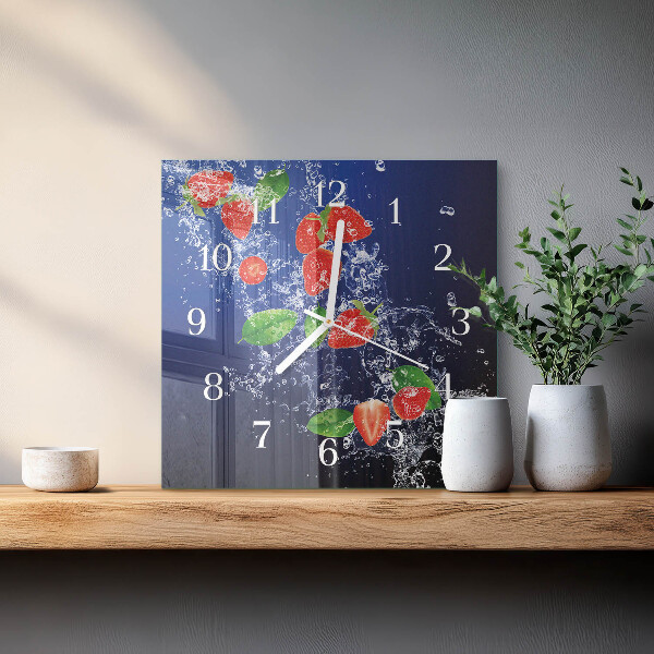 Orologio quadrato Fragole