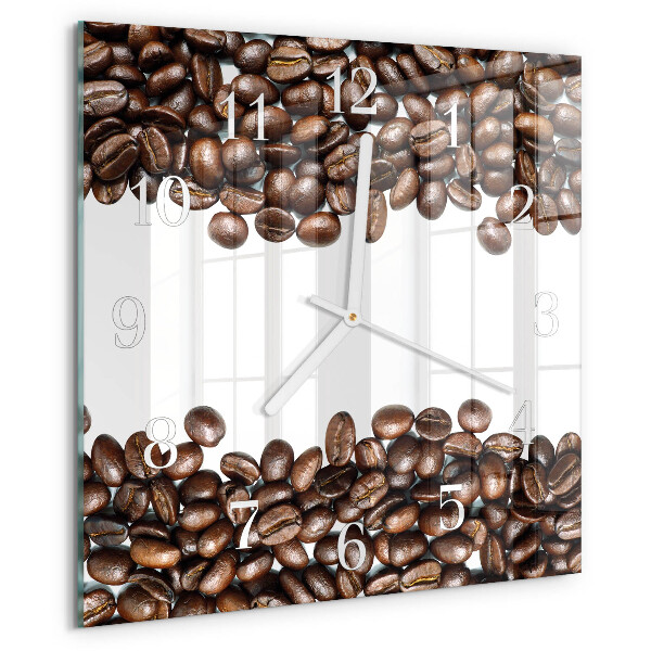 Orologio quadrato chicchi di caffè