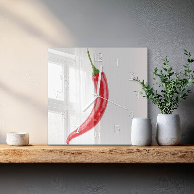 Orologio quadrato peperoncino