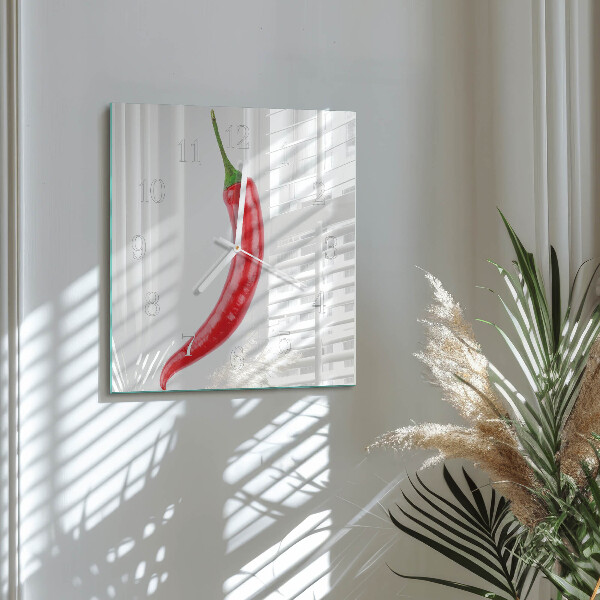 Orologio quadrato peperoncino