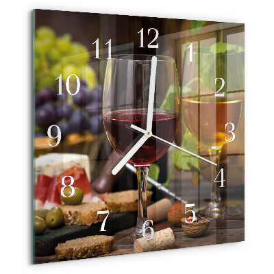 Orologio quadrato Bicchiere da vino