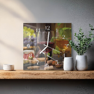 Orologio quadrato Bicchiere da vino