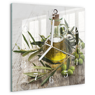 Orologio quadrato olio d'oliva