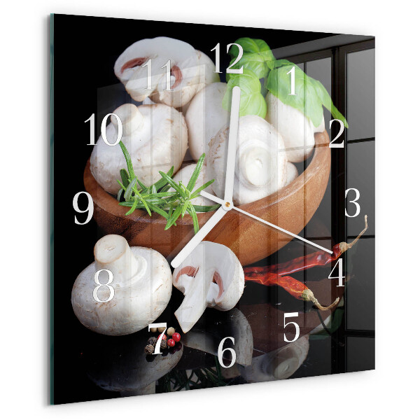 Orologio quadrato Funghi