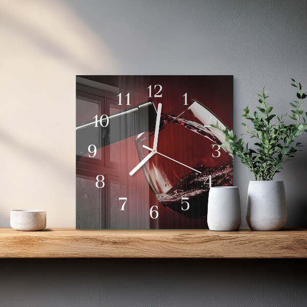 Orologio quadrato Bicchiere da vino