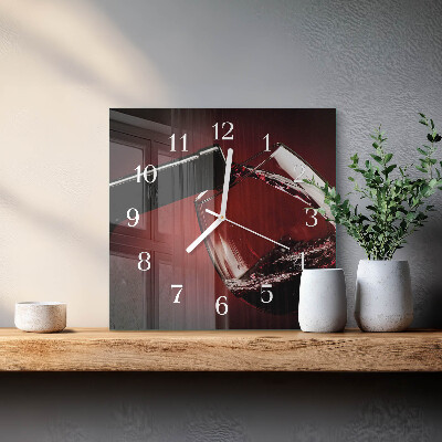 Orologio quadrato Bicchiere da vino