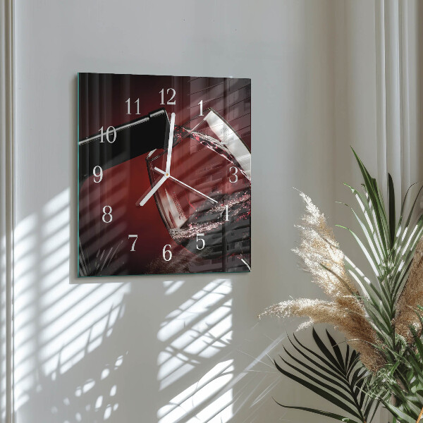Orologio quadrato Bicchiere da vino