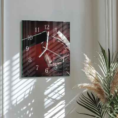 Orologio quadrato Bicchiere da vino