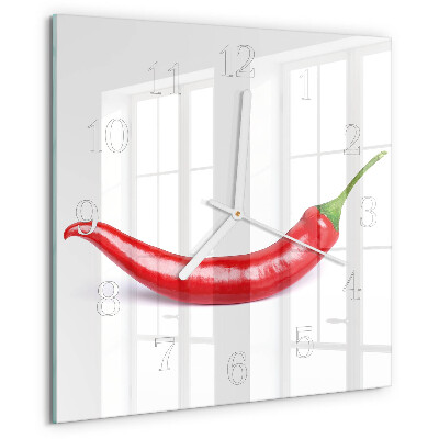 Orologio quadrato peperoncino