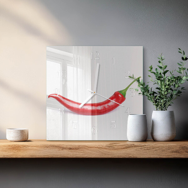 Orologio quadrato peperoncino