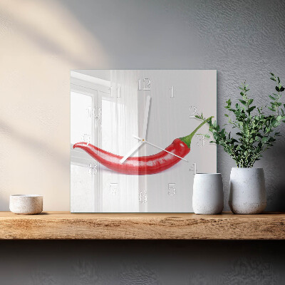 Orologio quadrato peperoncino