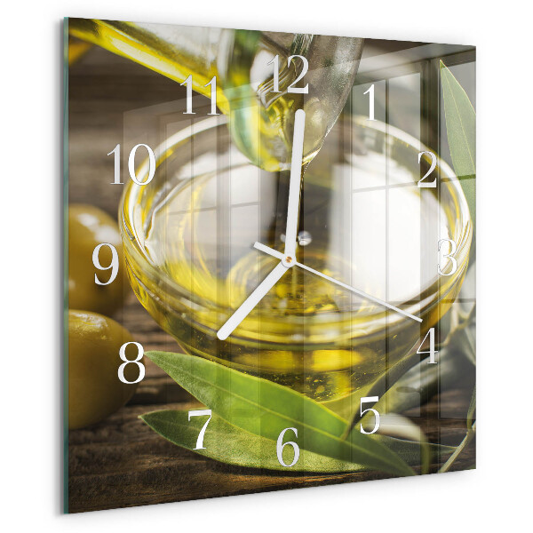 Orologio quadrato olio d'oliva