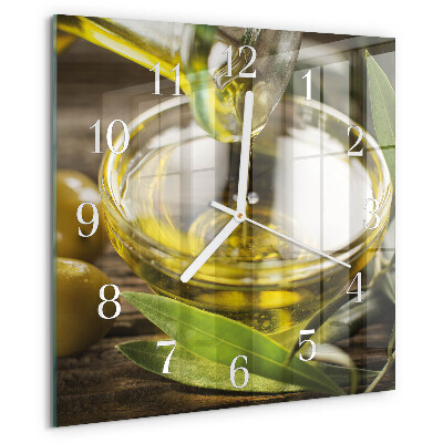 Orologio quadrato olio d'oliva