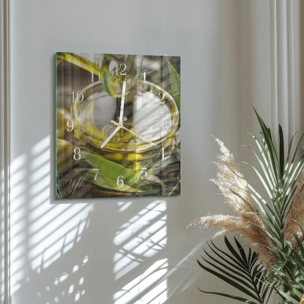 Orologio quadrato olio d'oliva