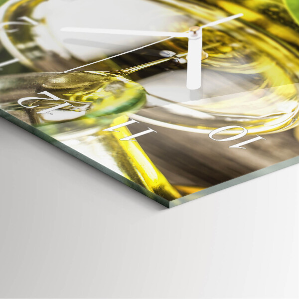 Orologio quadrato olio d'oliva