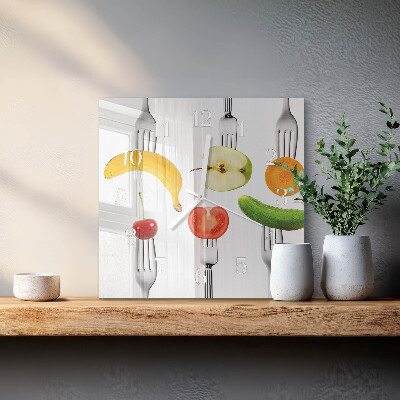 Orologio quadrato Frutta