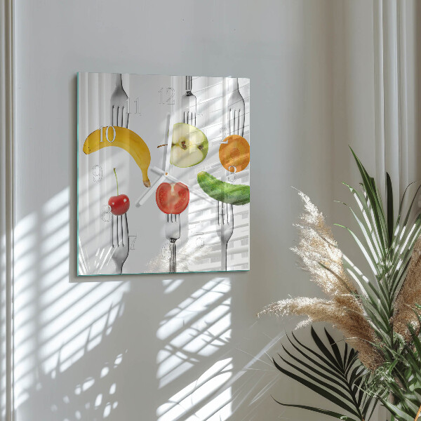 Orologio quadrato Frutta