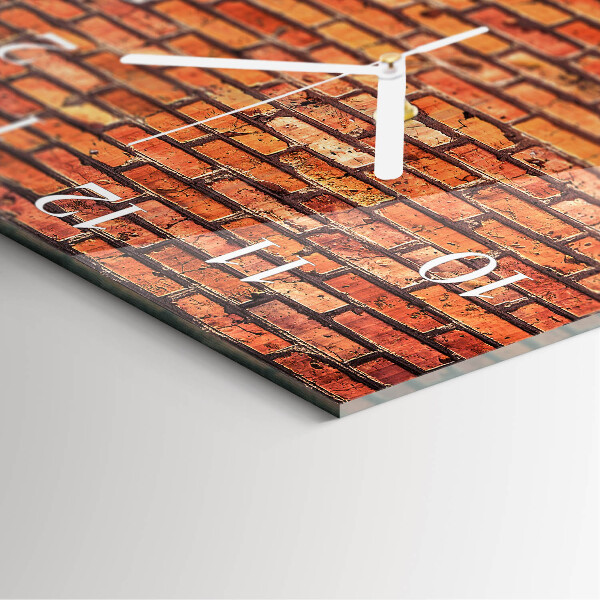 Orologio quadrato Muro di mattoni