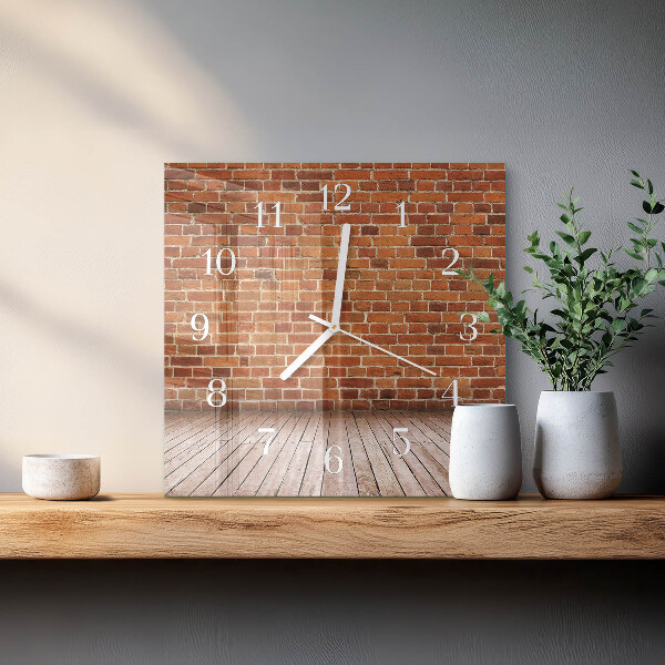 Orologio quadrato Muro di mattoni