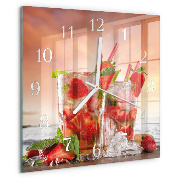 Orologio quadrato Fragole