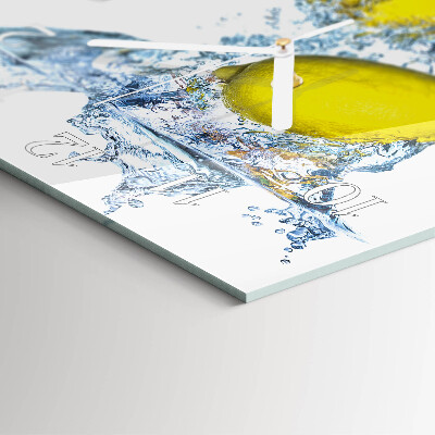 Orologio quadrato Limoni in acqua
