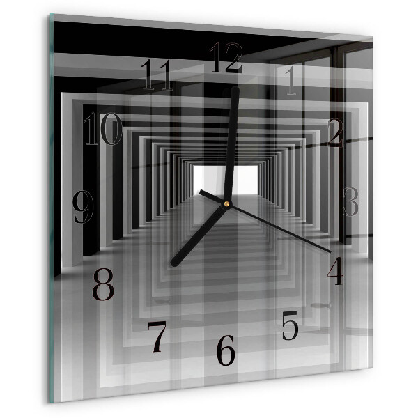 Orologio quadrato Tunnel 3D