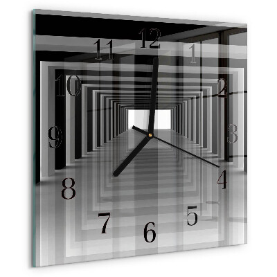 Orologio quadrato Tunnel 3D