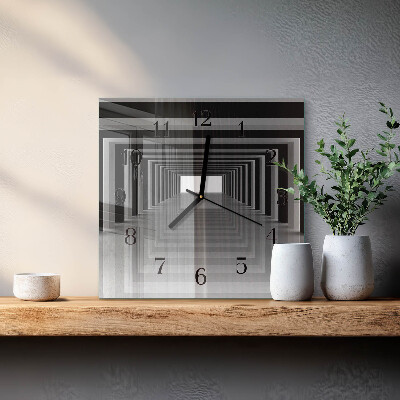 Orologio quadrato Tunnel 3D