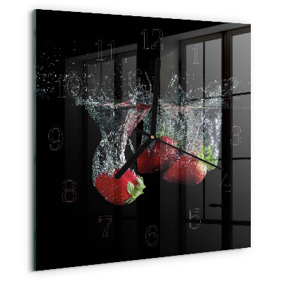 Orologio quadrato Fragole