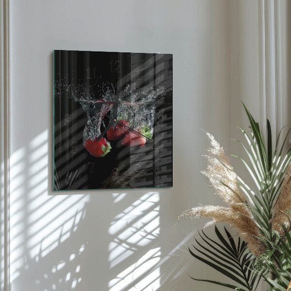 Orologio quadrato Fragole