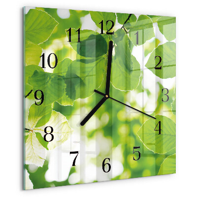 Orologio quadrato Foglie
