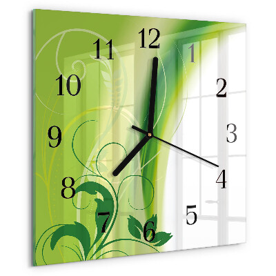 Orologio quadrato Motivo floreale