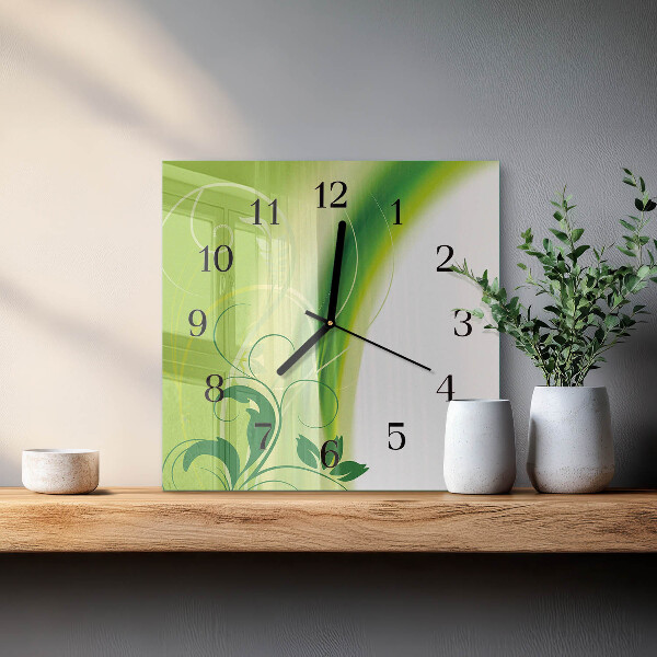 Orologio quadrato Motivo floreale